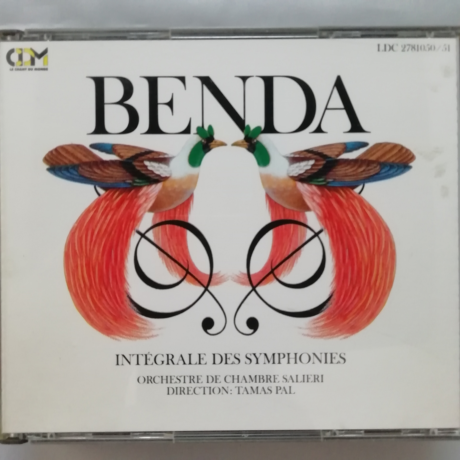 Benda Jiří Antonín Complete Symphonies Tamás Pál Salieri CO Le Chant du monde 2 CD box